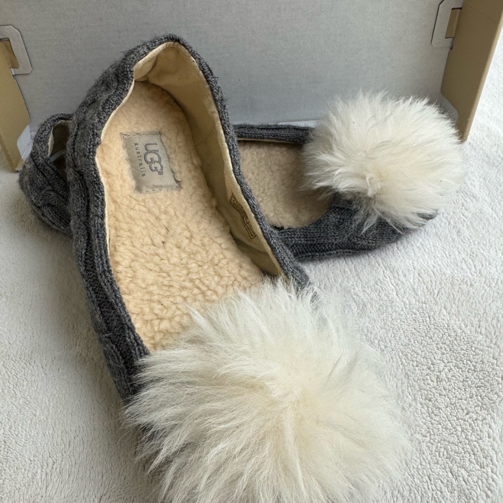 UGG Women's Charcoal and Cream Slippers